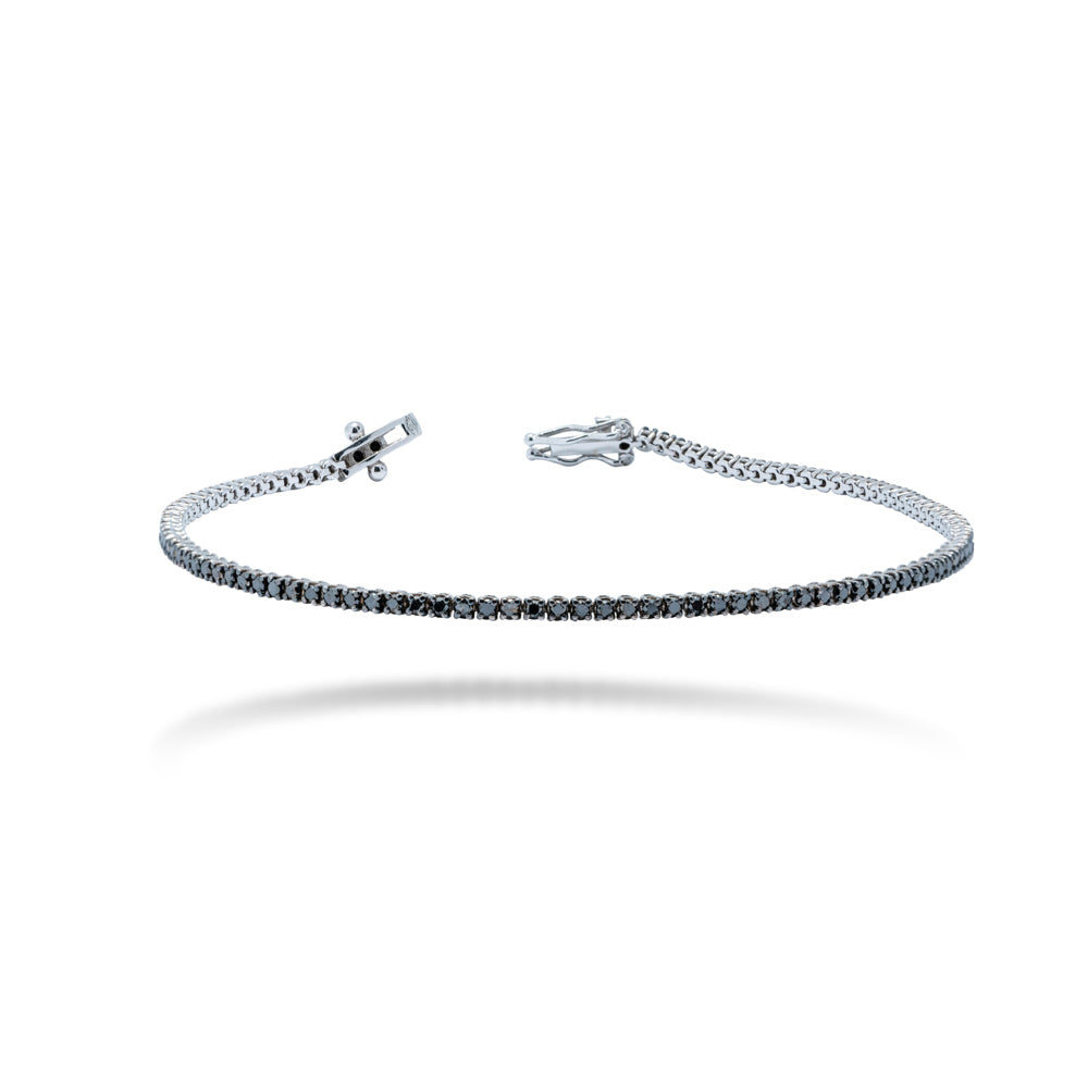 BRACCIALE TENNIS IN ORO 18 KT CON DIAMANTI BLACK