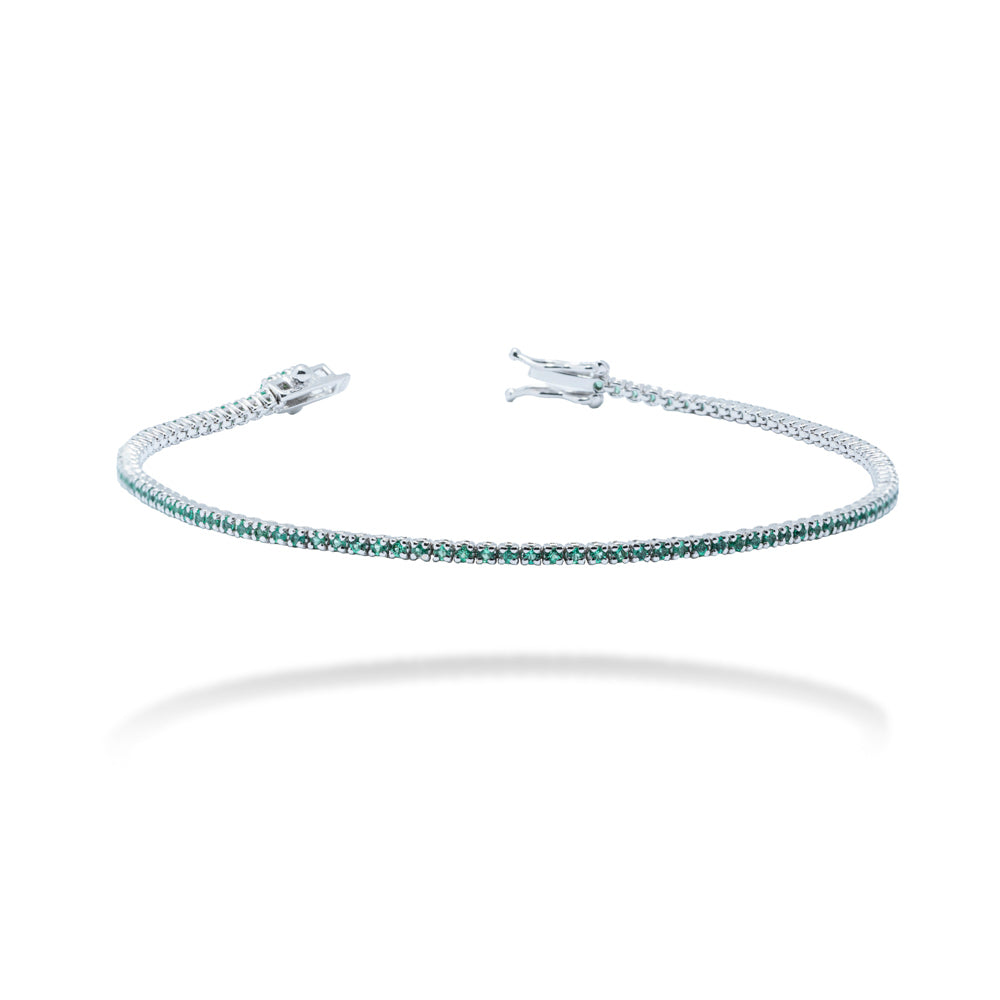 BRACCIALE TENNIS IN ORO 18 KT CON SMERALDI