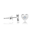 ORECCHINI CUORE IN ORO 18 KT CON DIAMANTI