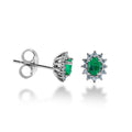 ORECCHINI KATE IN ORO 18 KT CON DIAMANTI E SMERALDI