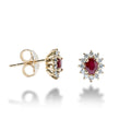 ORECCHINI KATE IN ORO 18 KT CON DIAMANTI E RUBINI