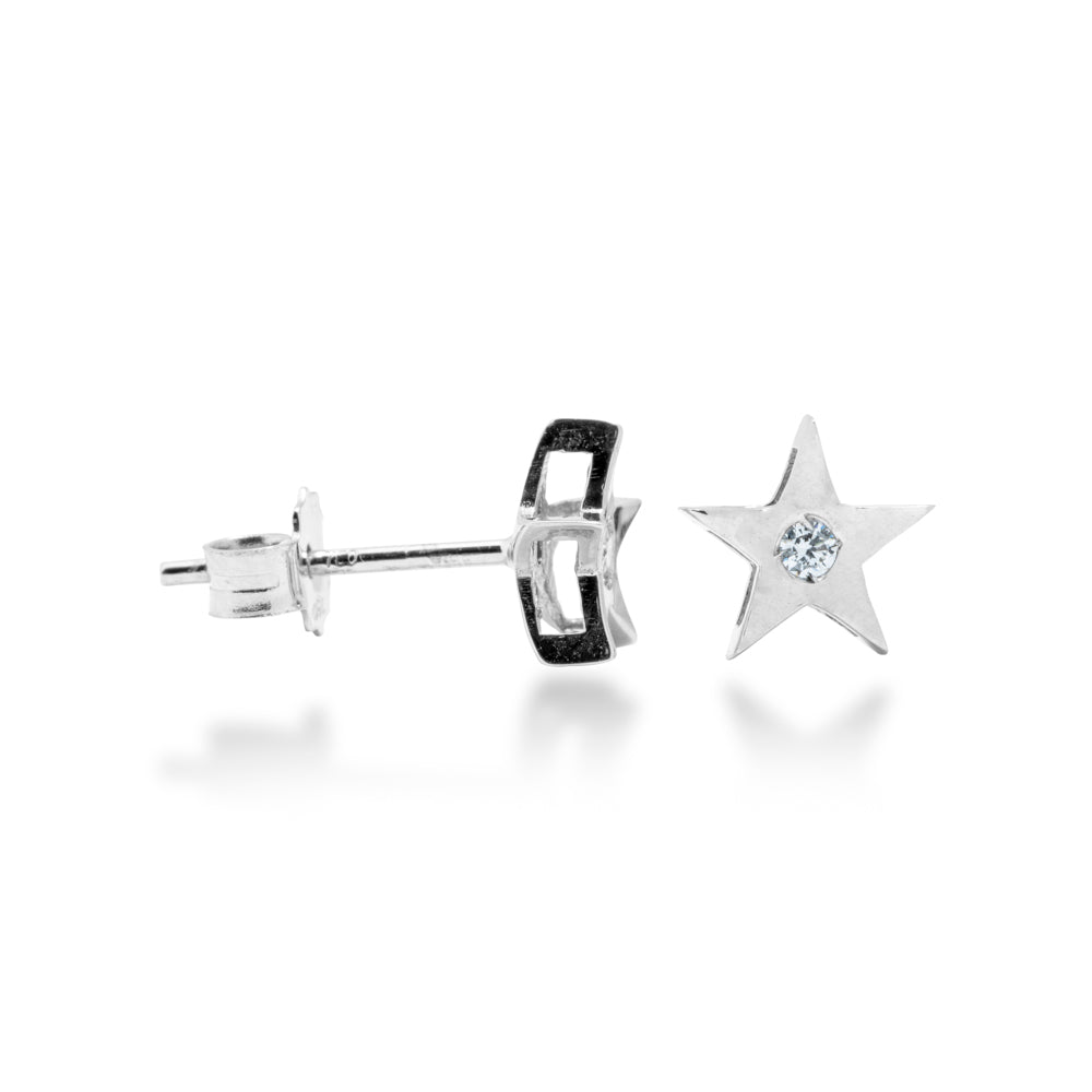 ORECCHINI STELLA IN ORO 18 KT CON DIAMANTI
