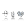 ORECCHINI CUORE IN ORO 18 KT CON DIAMANTI