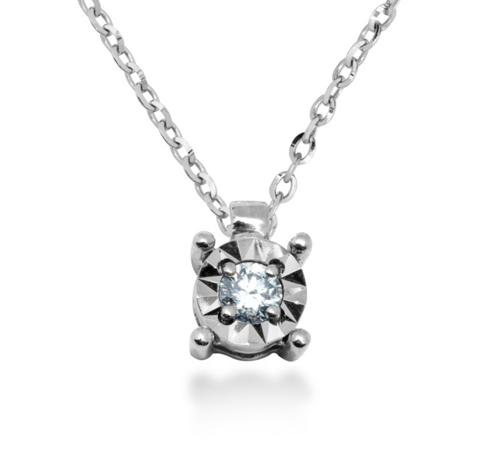 COLLANA PUNTO LUCE IN ORO 18 KT CON DIAMANTE