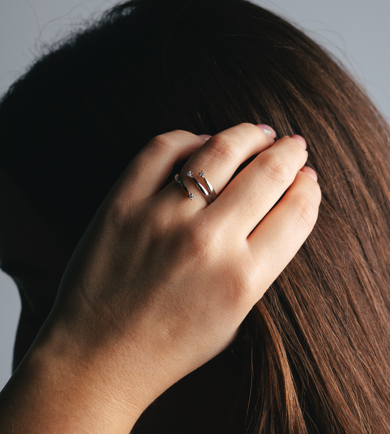 ANELLO TRILOGY IN ORO 18 KT CON DIAMANTI