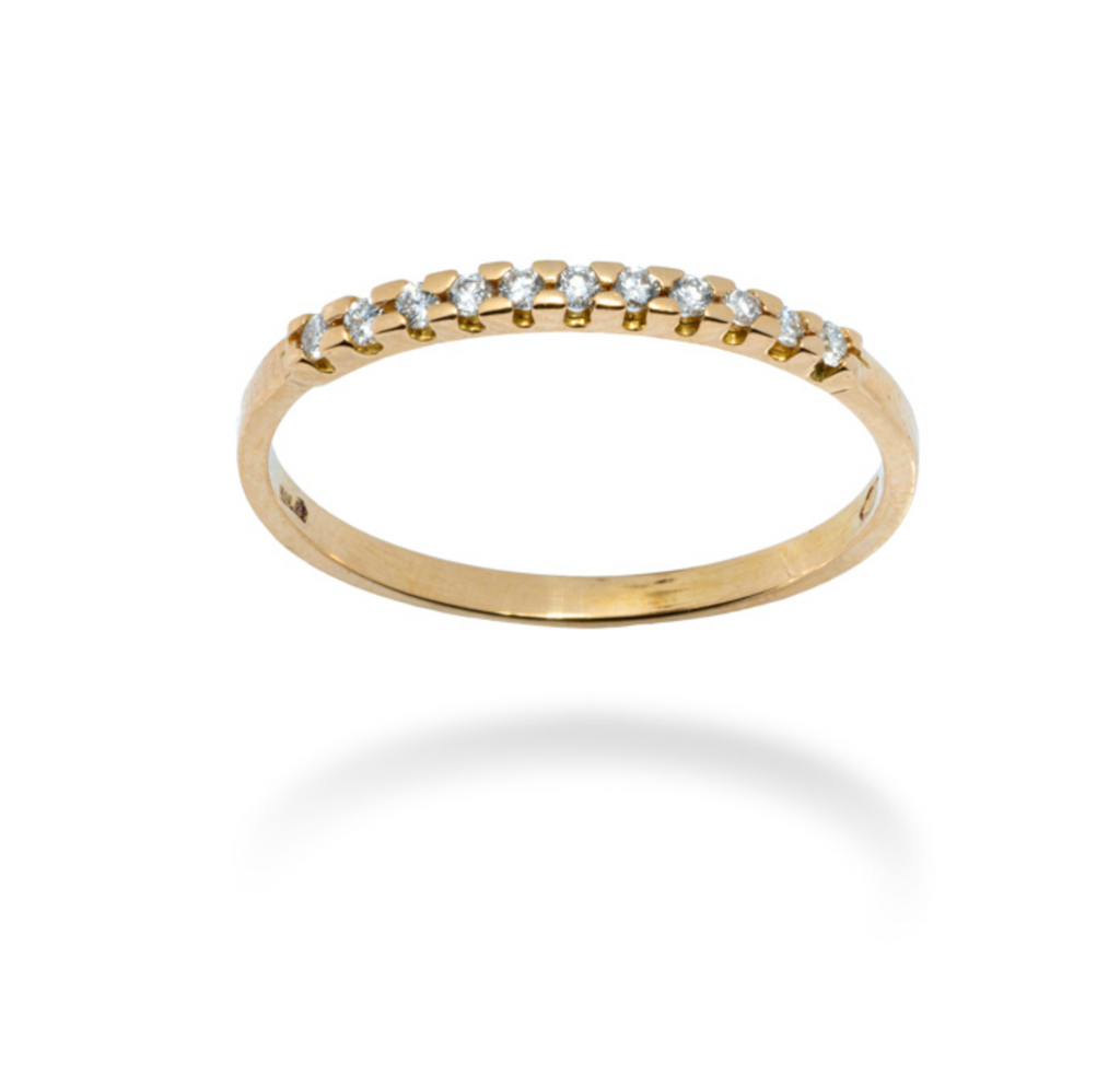ANELLO VERETTA IN ORO 18 KT CON DIAMANTI